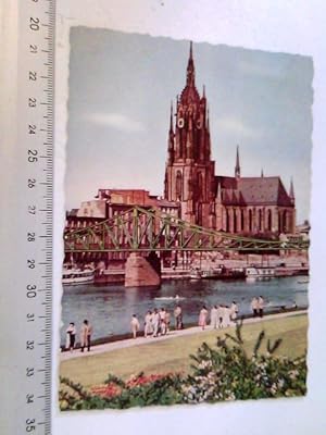 Frankfurt am Main, Stadtansichten u. Bauten, Dom und Eiserner Steg Ansichtskarte