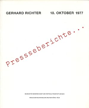 Bild des Verkufers fr Presseberichte zu Gerhard Richter "18. Oktober 1977". Herausgegeben vom Museum fr Moderne Kunst und Portikus, Frankfurt am Main. zum Verkauf von Antiquariat Lenzen