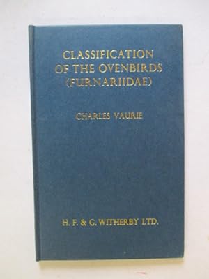 Immagine del venditore per Classification of the Ovenbirds: Furnariidae venduto da GREENSLEEVES BOOKS