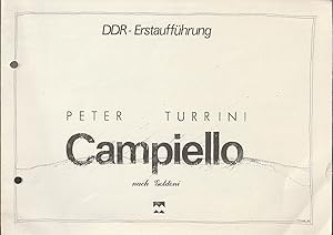Immagine del venditore per Programmheft Turrini / Goldoni CAMPIELLO Premiere 15. April 1988 venduto da Programmhefte24 Schauspiel und Musiktheater der letzten 150 Jahre