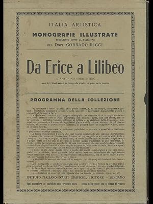 Bild des Verkufers fr Da Erice a Lilibeo zum Verkauf von Librodifaccia