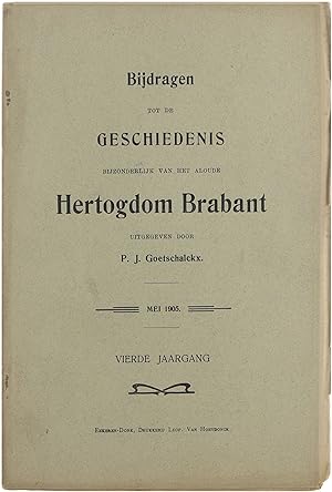 Image du vendeur pour Bijdragen tot de geschiedenis, bijzonderlijk van het aloude Hertogdom Brabant - Vierde jaargang : Mei 1905 mis en vente par Untje.com