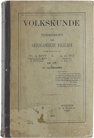 Bild des Verkufers fr Volkskunde: Tijdschrift voor Nederlandsche Folklore zum Verkauf von Untje.com