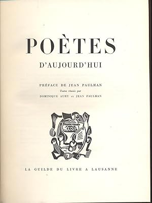 Bild des Verkufers fr Poetes d'Aujourd'hui zum Verkauf von Librodifaccia