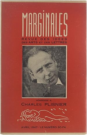 Bild des Verkufers fr Marginales. Revue Bimestrielle Des Idees, Des Arts Et Des Lettres No. 30, Avril 1947 : Hommage a Charles Plisnier zum Verkauf von Untje.com