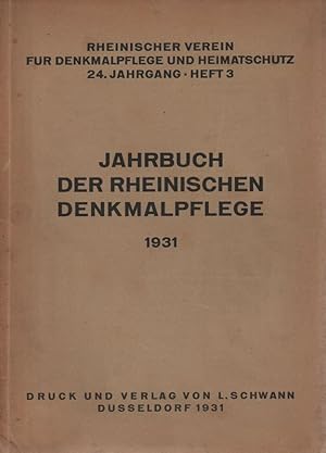 Jahrbuch der Rheinischen Denkmalpflege. Jahrgang 24 - Heft 3. Rheinischer Verein für Denkmalpfleg...