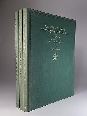 Immagine del venditore per Recueil de textes dmotiques et bilingues. I. Transcriptions; II. Traductions; III. Index et Planches. [THREE VOLUMES]. venduto da Librarium of The Hague