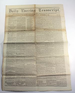 Daily Evening Transcript, Boston, Massachusetts, Saturday, September 24, 1853