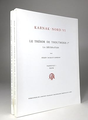 Bild des Verkufers fr Le trsor de Thoutmosis Ier. La dcoration. I. Texte; II. Planches. (Karnak-Nord, VI). [TWO VOLUMES]. zum Verkauf von Librarium of The Hague