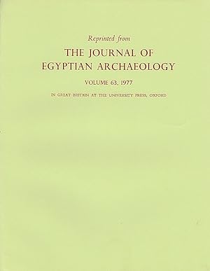 Bild des Verkufers fr The Provenance of a Fragment Attributed to Hnw at Saqqra. (The Journal of Egyptian Archaeology). zum Verkauf von Librarium of The Hague