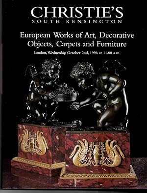 European Works of Art, Decorative Objects, Carpets and Furniture. London, Wednesday, October 2nd,...
