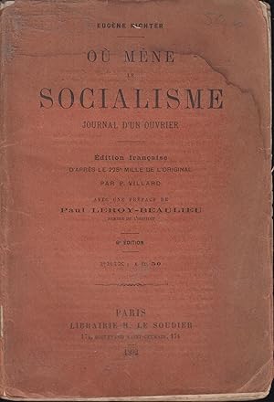 Imagen del vendedor de O mne le socialisme : journal d'un ouvrier a la venta por PRISCA