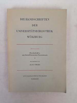 Die Handschriften aus benediktinischen Provenienzen. I. Die Handschriften der Universitätsbibliot...