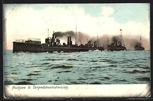 Bild des Verkäufers für Ansichtskarte Hochsee Gross-Torpedobootdivision unterwegs zum Verkauf von Bartko-Reher