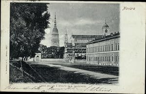 Seller image for Mondschein Ansichtskarte / Postkarte Novara Piemonte Italien, Basilika San Gaudenzio bei Nacht for sale by akpool GmbH