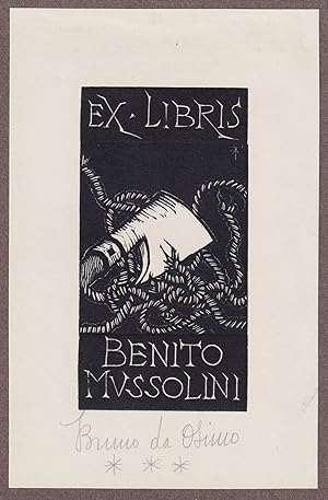"Benito Mussolini" - Exlibris ex-libris Ex Libris bookplate