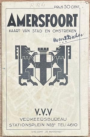 Map, [1937], Amersfoort | Amersfoort. Kaart van Stad en Omstreken. Uit. Comp. "De Branding", Amer...