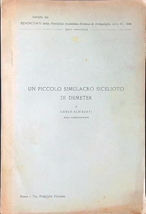 Un piccolo simulacro sicelioto di Demeter