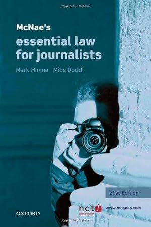 Seller image for McNae's Essential Law for Journalists for sale by WeBuyBooks