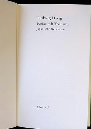 Bild des Verkufers fr Reise mit Yoshimi : japanische Reportagen. Edition Postskriptum zum Verkauf von books4less (Versandantiquariat Petra Gros GmbH & Co. KG)