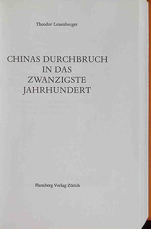 Imagen del vendedor de Chinas Durchbruch in das zwanzigste Jahrhundert. a la venta por books4less (Versandantiquariat Petra Gros GmbH & Co. KG)