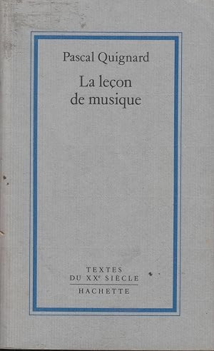 Seller image for La Lecon De Musique for sale by PRISCA