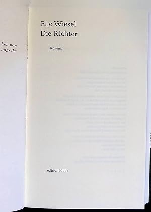 Bild des Verkufers fr Die Richter : Roman. zum Verkauf von books4less (Versandantiquariat Petra Gros GmbH & Co. KG)