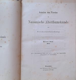 Bild des Verkufers fr Die Vertrge zwischen den Grafen Adolf von Nassau und Diether von Isenburg-Bdingen zur Beilegung des Streites um das Erzstift Mainz; in: Annalen des Vereins fr Nassauische Alterthumskunde und Geschichtsforschung, Bd. 10 zum Verkauf von books4less (Versandantiquariat Petra Gros GmbH & Co. KG)