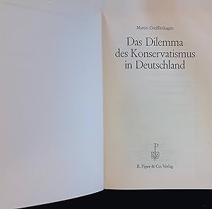 Bild des Verkufers fr Das Dilemma des Konservatismus in Deutschland. zum Verkauf von books4less (Versandantiquariat Petra Gros GmbH & Co. KG)
