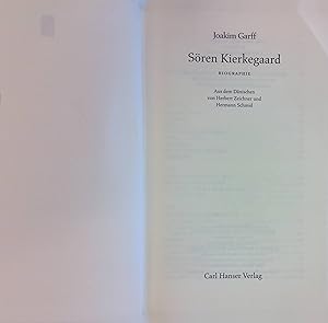 Bild des Verkufers fr Sren Kierkegaard : Biographie. zum Verkauf von books4less (Versandantiquariat Petra Gros GmbH & Co. KG)