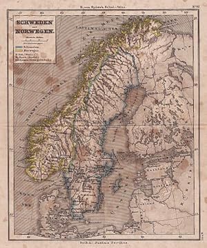 Image du vendeur pour Schweden und Norwegen. Lithographie mit etwas Grenzkolorit. mis en vente par Antiquariat Heinz Tessin