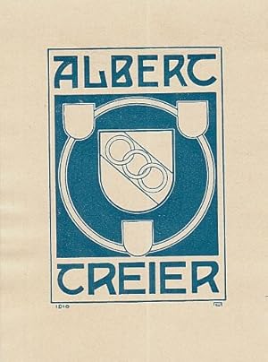 Seller image for Exlibris fr Albert Treier. Klischedruck von Lorenz M.Rheude. for sale by Antiquariat Heinz Tessin