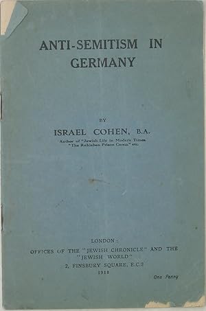 Anti-Semitism in Germany (1918 Edition)