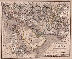 Imagen del vendedor de Vorder-Asien und das Land des Nil. Lithographie mit Grenzkolorit. a la venta por Antiquariat Heinz Tessin