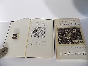 Imagen del vendedor de Gedichte. Mit Steinzeichnungen von Ernst Barlach. Verkleinerte Wiedergabe der 1924 bei Paul Cassirer, Berlin, erschienenen Mappe. Mit 32 Abbildungen sowie 16 lose beiliegenden Tafeln. Mit einem Nachwort von Elmar Jansen. a la venta por Antiquariat Rolf Bulang