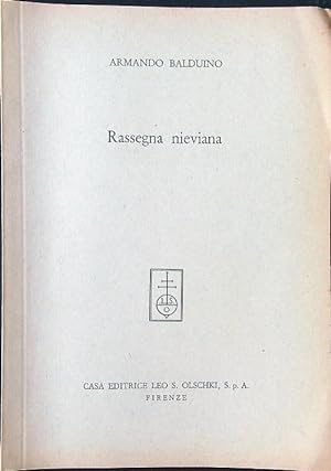 Bild des Verkufers fr Rassegna nieviana zum Verkauf von Librodifaccia