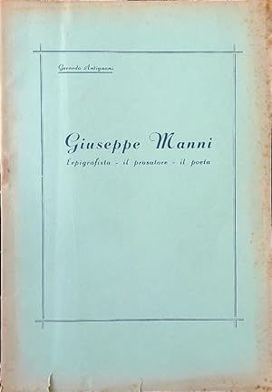 Bild des Verkufers fr Giuseppe Manni. L'epigrafista - Il prosatore - Il poeta zum Verkauf von Librodifaccia