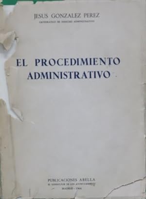 Imagen del vendedor de El procedimiento administrativo a la venta por Librera Alonso Quijano