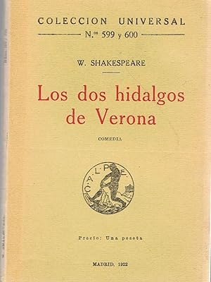 Imagen del vendedor de LOS DOS HIDALGOS DE VERONA a la venta por Libros Tobal