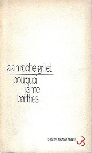 Seller image for Pourquoi j'aime Barthes for sale by Messinissa libri