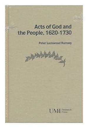 Seller image for Acts of God and the people, 1620-1730 (Studies in religion) for sale by Redux Books