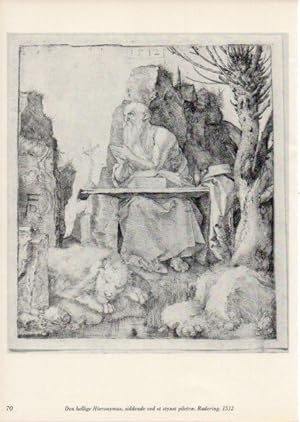 Seller image for LAMINA V35666: Albrecht Durer. Den hellige Hieronymus, siddende ved et stynet piletroe for sale by EL BOLETIN
