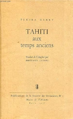 Immagine del venditore per Tahiti aux temps anciens. venduto da Le-Livre