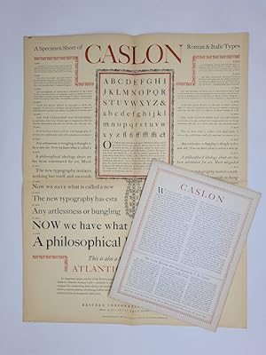 Bild des Verkufers fr A Specimen Sheet of Caslon Roman & Italic Types zum Verkauf von Munster & Company LLC, ABAA/ILAB