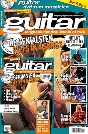 Image du vendeur pour Guitar - Songbook mit DVD: School of Rock 4. Die genialsten Riffs in 4 Songs mis en vente par artbook-service