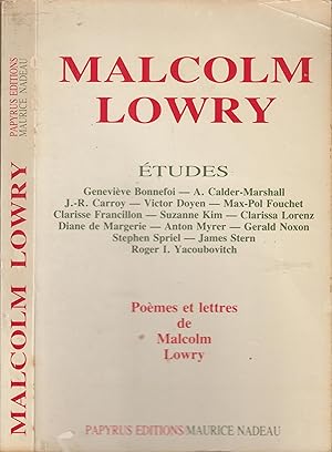 Image du vendeur pour Malcolm Lowry : tudes mis en vente par PRISCA