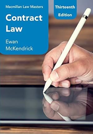 Bild des Verkufers fr Contract Law (Macmillan Law Masters) zum Verkauf von WeBuyBooks