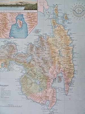 East Mindanao Rio Davao Philippines Filipinas 1900 large color detail map