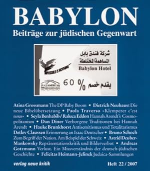 Bild des Verkufers fr Babylon, Beitrge zur jdischen Gegenwart. H.22 zum Verkauf von AHA-BUCH GmbH