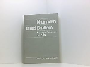 Bild des Verkufers fr Namen und Daten wichtiger Personen der DDR Gnther Buch zum Verkauf von Book Broker